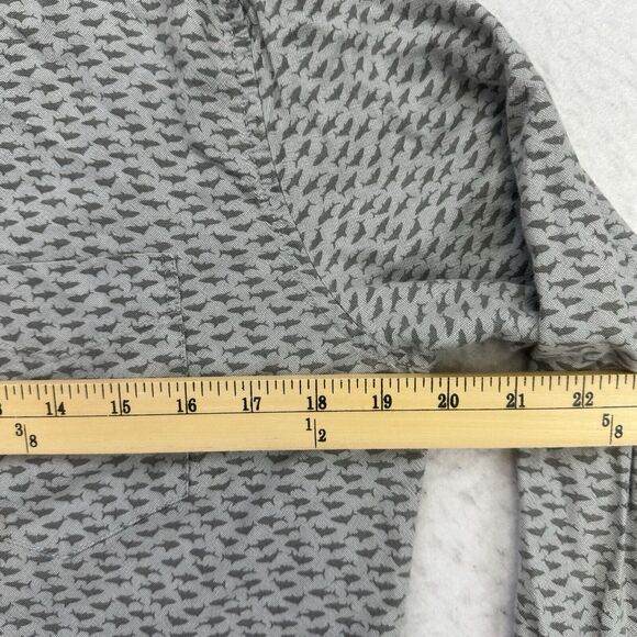 American Eagle Shirt Mens Small S Gray Shark Super Soft Button Down Long Sleeve - Picture 6 of 13